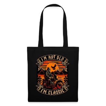 I m not old I m classic Motorrad biker - Stoffbeutel - Schwarz - Vorne