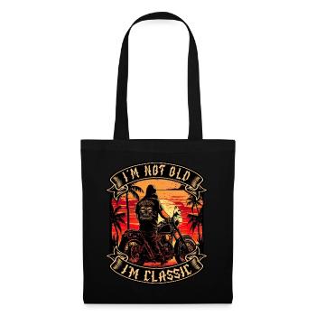 I m not old I m classic Motorrad biker - Stoffbeutel - Schwarz - Vorne