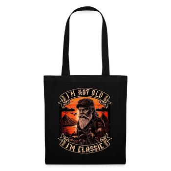 I m not old I m classic Motorrad biker - Stoffbeutel - Schwarz - Vorne