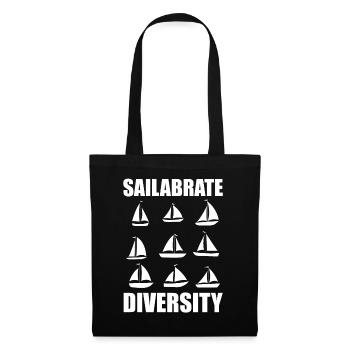 Drôle de voilier pour le capitaine du bateau - Sac en tissu - noir - Devant