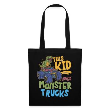 Dieses Kind Liebt Monstertrucks - Stoffbeutel - Schwarz - Vorne