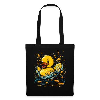 Rubber ducks bathroom Yellow duck - Tote Bag - black - Front