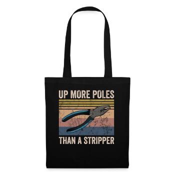 Power Lineman Power Line Electrician - Tote Bag - black - Front