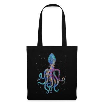 Outer Space Octopus Psychedelic Kraken Cosmic - Tote Bag - black - Front