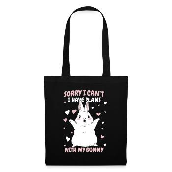 Lapin lapin animal de compagnie lapin - Sac en tissu - noir - Devant