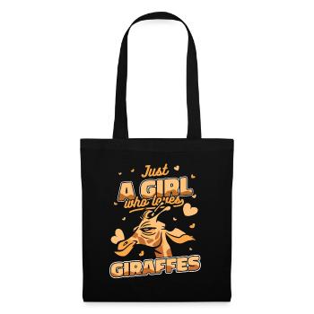 Girafe Animal Afrique Girafes - Sac en tissu - noir - Devant