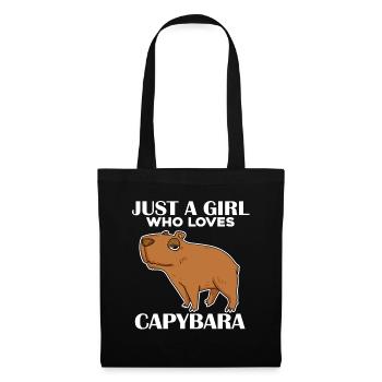 Capybara Fille Dicton - Sac en tissu - noir - Devant