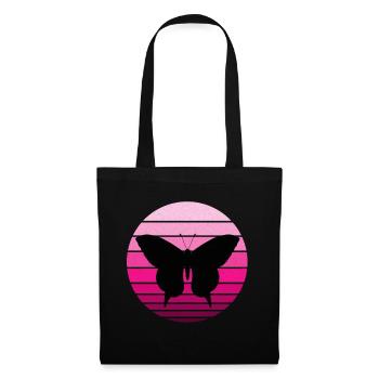 Shirt with Retro Vintage Butterfly Summer - Tote Bag - black - Front