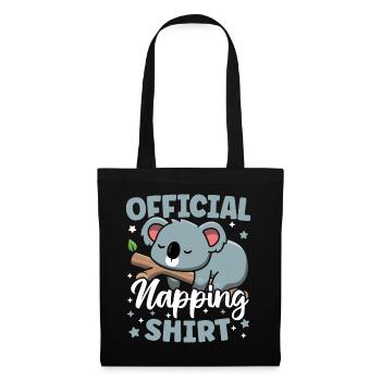 Chemise officielle de sieste Cute Sleeping Kawaii Koala - Sac en tissu - noir - Devant