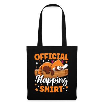 Chemise officielle de sieste Cute Kawaii Sleeping Red - Sac en tissu - noir - Devant
