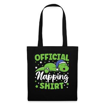 Chemise officielle de sieste mignon Kawaii Sleeping - Sac en tissu - noir - Devant