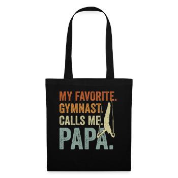 Mon gymnaste préféré m’appelle Papa - Sac en tissu - noir - Devant