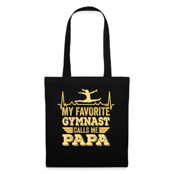 Mon gymnaste préféré m’appelle Papa - Sac en tissu - noir - Devant
