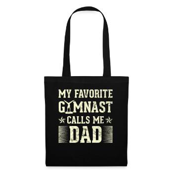 Mon gymnaste préféré m’appelle Papa - Sac en tissu - noir - Devant