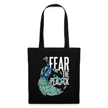 Paon Oiseau Animal Paons - Sac en tissu - noir - Devant