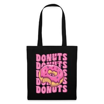 Groovy Pink Donut Squad Saupoudrer Donut Lover - Sac en tissu - noir - Devant