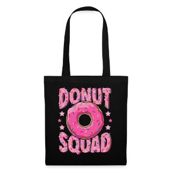 Pink Donut Squad Saupoudre Donut Lover Matching - Sac en tissu - noir - Devant