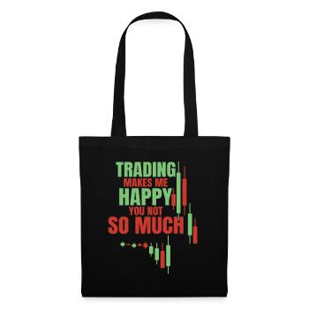 Aktienhandel Trader Börse Trading Aktien - Stoffbeutel - Schwarz - Vorne