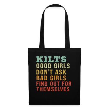 Scottish Kilt Saying Scottish Skirt Scotland - Tote Bag - black - Front