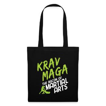 Israelischer Kampfsport Krav Maga - Stoffbeutel - Schwarz - Vorne