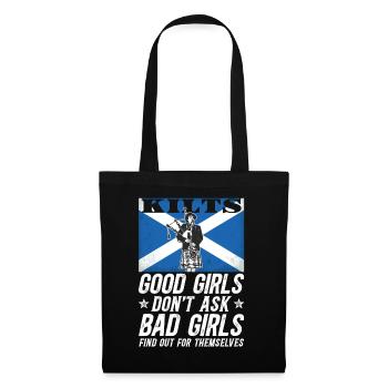 Kilt écossais disant jupe écossaise Écosse - Sac en tissu - noir - Devant