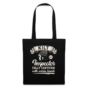 Kilt écossais disant jupe écossaise Écosse - Sac en tissu - noir - Devant
