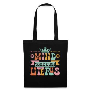 Uterus Colorful Feminist Empowerment Frauenrechte - Stoffbeutel - Schwarz - Vorne
