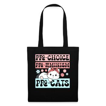 Pro-Choix Féminisme Amoureux des chats Félin - Sac en tissu - noir - Devant