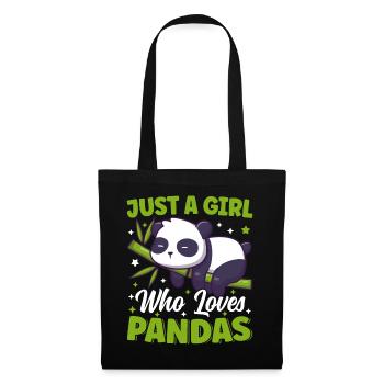 Just A Girl Who Loves Panda Bear Cute Sleeping - Tote Bag - black - Front