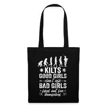 Kilt écossais disant jupe écossaise Écosse - Sac en tissu - noir - Devant