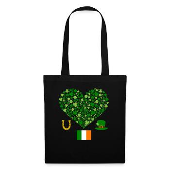 Accessoires de la Saint-Patrick Irlande Shamrock Décoration - Sac en tissu - noir - Devant