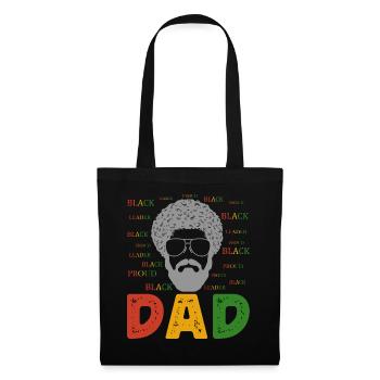 Fier père noir père africain - Sac en tissu - noir - Devant