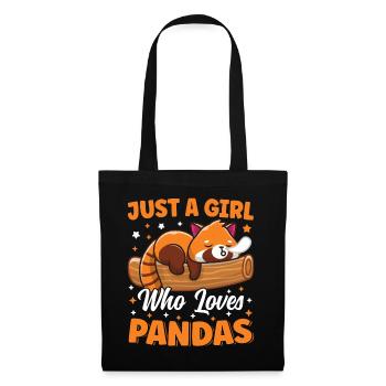 Just A Girl Who Loves Panda Bear Cute Sleeping - Tote Bag - black - Front