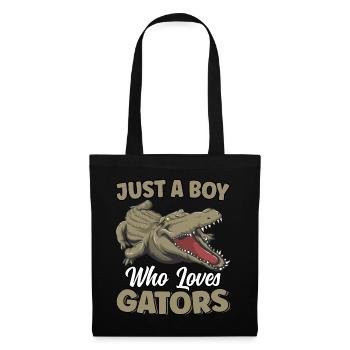 Just A Boy Who Loves Alligators Reptile Alligator - Tote Bag - black - Front