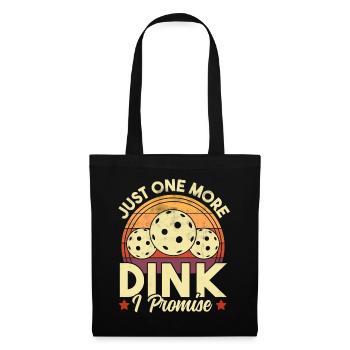 Pickleball juste un dink rétro drôle de plus - Sac en tissu - noir - Devant