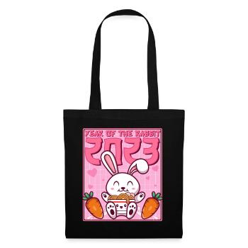 Year Of The Rabbit 2023 Cute Ramen Pink Kawaii - Tote Bag - black - Front