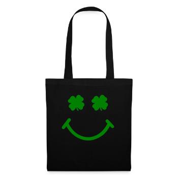 St Patricks Day Accessoires Ireland Shamrock Deko - Stoffbeutel - Schwarz - Vorne