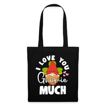 I Love You Gnomie Much Loverleaf Lawn Gnome Cadeaux - Sac en tissu - noir - Devant