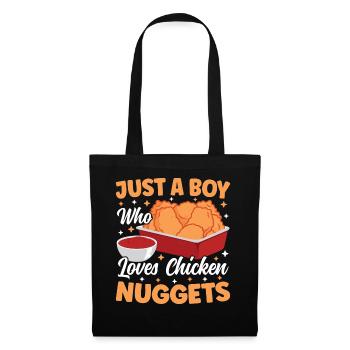 Juste un garçon qui aime les pépites de poulet drôle - Sac en tissu - noir - Devant