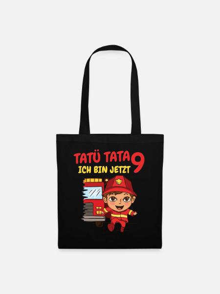 Geburtstagsgeschenk 9 Jahre Geburtstagskind - Stoffbeutel - Schwarz