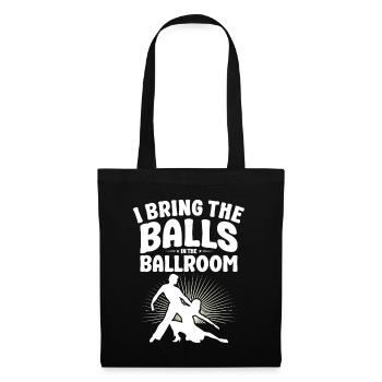Danse Slogan Ballroom Couple Dance Dance Floor - Sac en tissu - noir - Devant