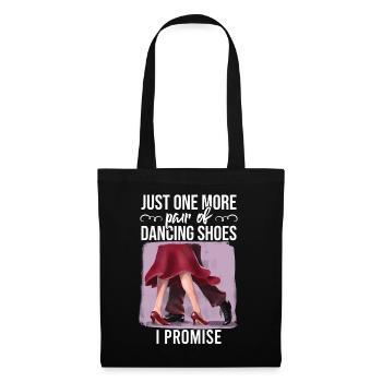 Danse Slogan Ballroom Couple Dance Dance Floor - Sac en tissu - noir - Devant