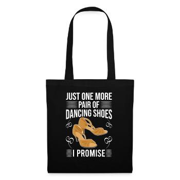 Danse Slogan Ballroom Couple Dance Dance Floor - Sac en tissu - noir - Devant
