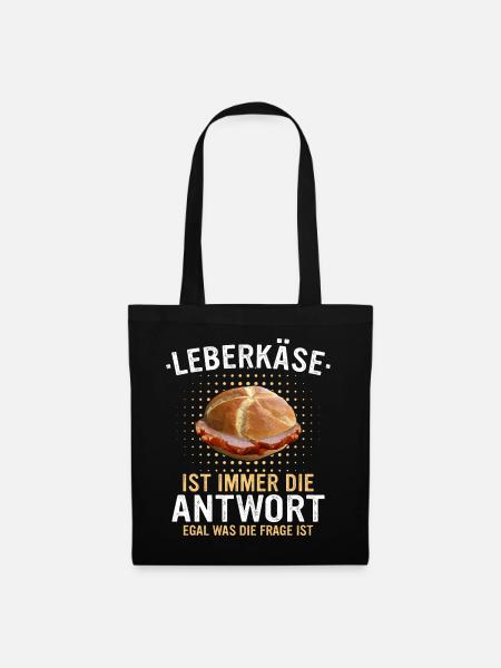 Leberkäs Bayern Leberkas Semmel Fleischkäse - Stoffbeutel - Schwarz