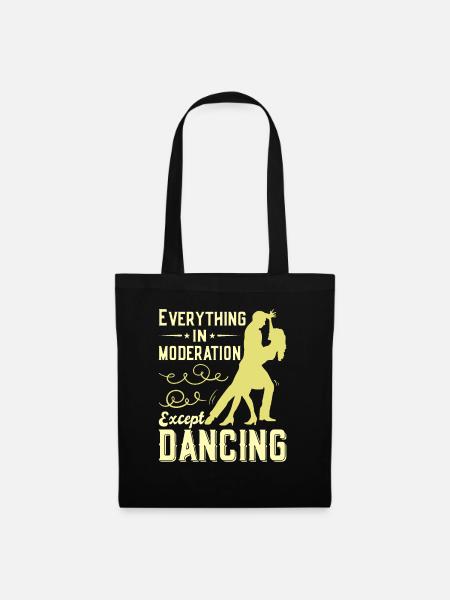 Dancing Slogan Ballroom Couple Dance Dance Floor - Tote Bag - black