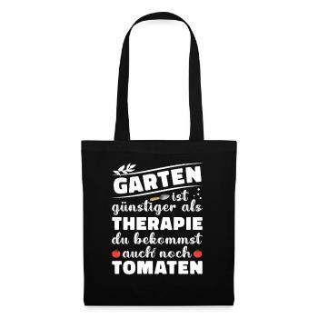 Garten Therapie Tomaten Tomatensorten Gartenfreund - Stoffbeutel - Schwarz - Vorne