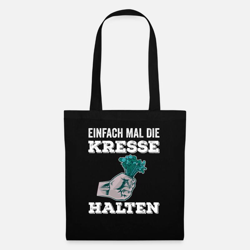 Einfach Mal die Kresse Halten Gartenlust Gärtner - Stoffbeutel - Schwarz