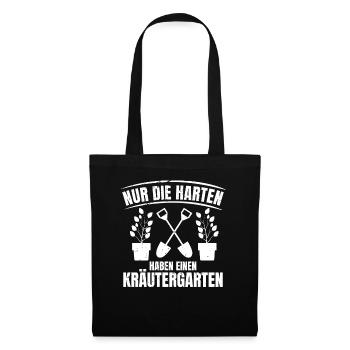 Die Harten Haben Kräutergarten Gartenarbeit - Stoffbeutel - Schwarz - Vorne