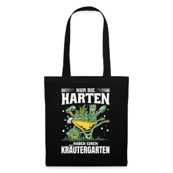 Die Harten Haben Kräutergarten Gartenarbeit - Stoffbeutel - Schwarz - Vorne
