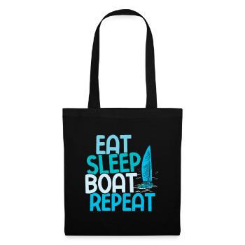 Segelboot Kapitän Spruch Zum Segeln - Stoffbeutel - Schwarz - Vorne